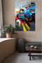 Blue Nissan GT-R Abstract Metal Wall Art - 5