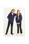 Girl's Winter 3-Strand Hooded School Jacket with Pockets Cardigan - 3