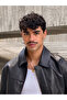 New season boxy fit faux leather jacket for men - 5