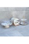 Flora 14 Piece Ceramic Cake Presentation and Serving Plate Set - 7