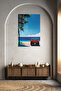 Orange Classic Car Beach Minimalist Metal Wall Art - 5