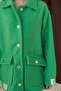 Soft Coat with Green Pockets - 2