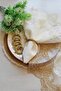 Gold Glitter Velvet 6-Piece Napkin Ring Ring - 2