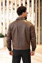 Boxy Fit Faux Men's Leather Jacket Coat - 5