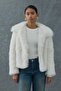 Ecru Fur Short Coat