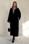 Black Cuff Detailed Coat - 4