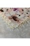 Handmade Patterned Yarn Embroidery with Ring Beads on the Edge, Yemeni, Scarf, with Embroidery on 4 Sides - 5