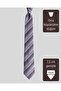 Brown Striped Gray Men's Tie – 7.5 cm Wide - 4