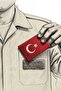Turkish Flag Embroidery Emblem Round Velcro 7 cm 25 Pieces - 8