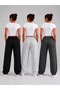 Black Gray Anthracite 3-Pack Basic Oversize Women's Flat-Leg Sweatpants - 2
