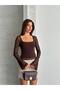 Lace Detailed Square Neck Spanish Sleeve Blouse - 2