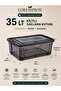 35 Lt Wheeled Lockable Storage Box Set of 3 – Horizontal Stackable Organizing Box for under the Bed - 2