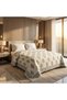 Cream & Dusty Blue Floral Jaipur Indian Hand Block Print Quilted Comforter - 2