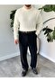 Mira Premium Braided Hair Crew Neck Thick Knit Sweater - 2