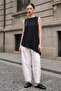 Women's Blouse Sleeveless Blouse Asymmetrical Evening Dress Bohemian Black Viscose Fabric Basic Stylish Soft Texture Round Neck Tunic - 4