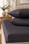 Striped Satin Double Bed Sheet Set |   160X200+30 cm |   Elastic, Soft Textured, Stylish and Comfortable - 2
