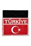 Turkish Flag Turkey Written Embroidery Emblem Rectangular Velcro 5X7 cm 5 Pieces - 2