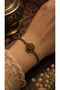 Agate Vintage Adjustable Copper Women's Bracelet Natural Stone Bracelet - 3