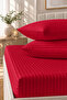 Striped Satin Double Bed Sheet Set |   160X200+30 cm |   Elastic, Soft Textured, Stylish and Comfortable - 2