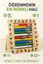 Educational Wooden Abacus and Alphabet Learning Set - Montessori Number, Letter, and Color Learning Toy with 100 Colorful Beads - 3