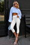 New Season High Waist Lycra Bermuda Trousers 52101017 - 3