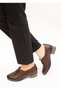 1436 Eren Shoes&Bag Genuine Leather Elastic Buckle Detailed Thick Heeled Women's Casual Shoes Real Leather Brown - 2