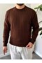 Mira Premium Braided Hair Crew Neck Thick Knit Sweater - 5