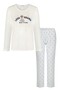 Women's Cotton Long Sleeve Dog Printed Striped Patterned Pajama Set - 5