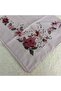 Patterned Stitched Unlined Writing Tulle Yemeni Foulard Scarf 100X100 Cm, Middle Part Empty - 2