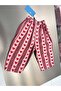 Girl's Cotton Heart Patterned Pink Striped Wide Leg School Trousers - 2