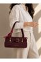 Women's New Season Suede Fabric Luxury Belt Design Hand & Shoulder Bag Size: 30 X 14 X 10 cm - 6