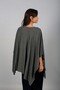 Women's Plus Size Poncho with Stone Embroidered Sides - 4