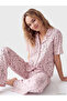 Esvab • Modern & Distinctive Cat Embroidered Women's Pajama Set - 2