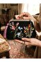 25x15 cm wildflower themed 100% hand-embroidered linen light vintage bag - 4