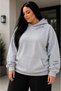 Women's Plus Size 3 Thread Hooded 2-Piece Tracksuit Set Oversize Hoodie Wide Leg Pants Printed Winter L-8Xl - 2