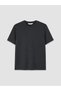 Anthracite Loose Fit Flowy Fabric T-Shirt /04 - 5