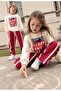 Strawberry Themed Thin Linen Track Suit for Girls, Two-Piece Bottom and Top Set - 2