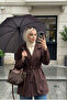 Women's Belted Short Trench Coat – Seasonal Hijab Jacket - 3