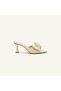 Women's Bowknot Open-Back 7 cm Heeled Slippers, Stylish and Elegant Summer Casual Shoes - 2