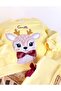 Deer Embroidered Girls' Top and Bottom Two-Piece Set - 4