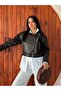 Women's Belted Zippered Leather Biker Jacket - 3