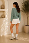 Hair Braided Buttoned Knitwear Short Cardigan - 2