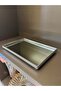 Decorative Mirrored Tray 37X25 cm Rectangular Presentation and Living Room Tray with Silver Mesh Frame - 4