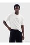 Peak New Season Ecru Crew Neck Printed Men's T-Shirt - 2