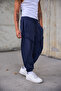 Men's Loose Street Style Dirty Stitched Baggy Trousers - 4