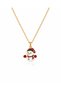 Christmas Themed Snowman Figured Gold Color Women's Necklace - 2