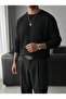 Men's Premium Drop Shoulder Ribbed Knit Sweater - Crew Neck Relaxed Fit Vertical Striped Knit Sweater