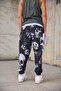 Men's Pleated Elastic Cuffed Patterned Shalwar Trousers - 5