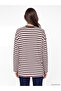 Striped Oversize Women's Sweatshirt Tunic - 4