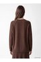 Ozmarka New Season Brown Crew Neck Women's Knitwear Sweater - 4